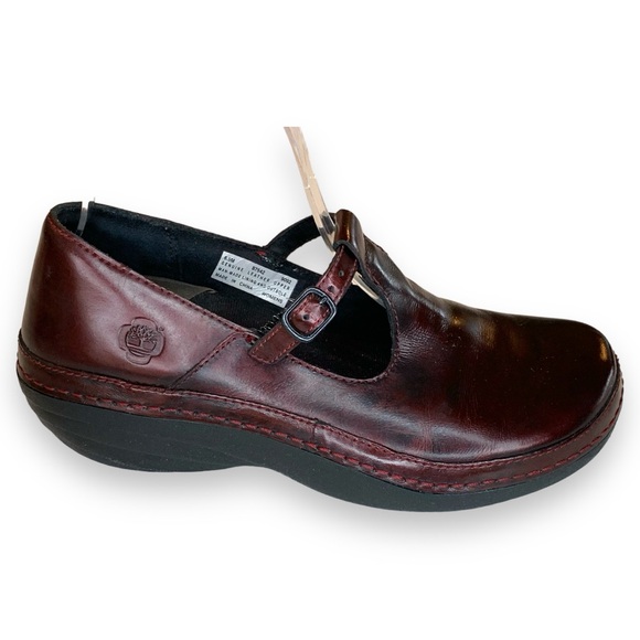 TIMBERLAND PRO RENOVA RED METALLIC MARY JANE SHOES. WOMEN’S SIZE 6.5 - Picture 1 of 6